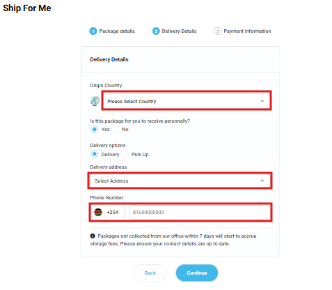 Sender & Delivery Information